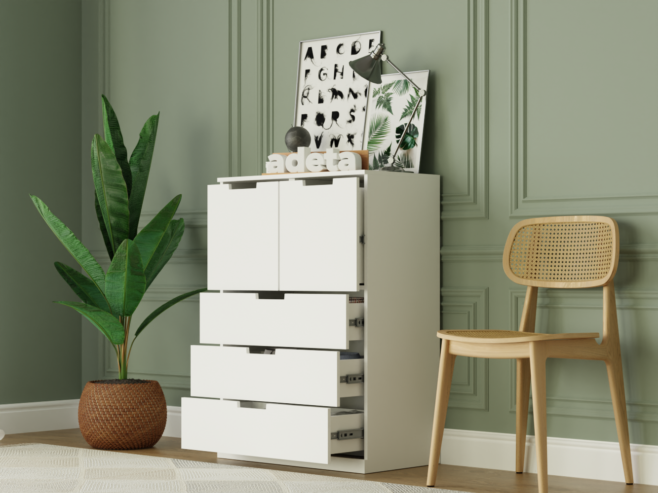 Комод Нордли 40 white ИКЕА (IKEA) изображение товара