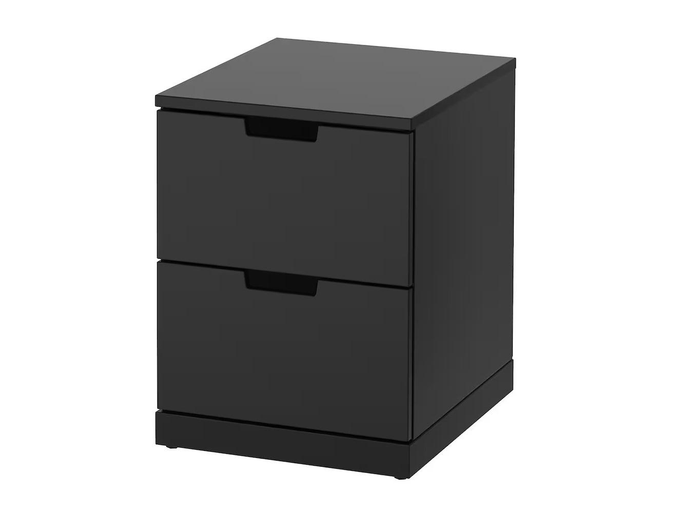 Прикроватная тумба Нордли 113 black ИКЕА (IKEA) изображение товара