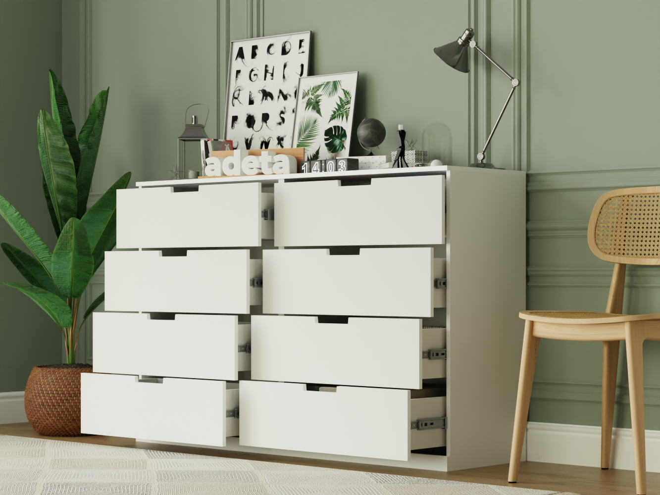 Комод Нордли 13 white ИКЕА (IKEA) изображение товара